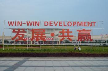 <a href="https://www.theepochtimes.com/assets/uploads/2015/07/002_Chinesesign_medium.jpg"><img src="https://www.theepochtimes.com/assets/uploads/2015/07/002_Chinesesign_medium.jpg" alt="WIN-WIN: A large sign, extolling the inevitable benefits of China-Africa dealings, outside the Xiamen Trade Fair Exhibition Hall in China. (Speak-it Productions Ltd)" title="WIN-WIN: A large sign, extolling the inevitable benefits of China-Africa dealings, outside the Xiamen Trade Fair Exhibition Hall in China. (Speak-it Productions Ltd)" width="320" class="size-medium wp-image-122735"/></a>