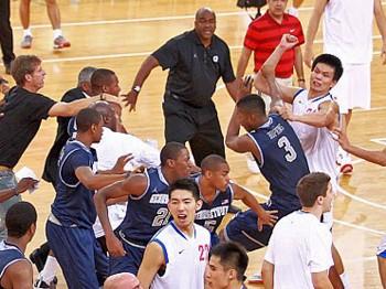 <a href="https://www.theepochtimes.com/assets/uploads/2015/07/brawl121401011_medium.jpg"><img src="https://www.theepochtimes.com/assets/uploads/2015/07/brawl121401011_medium.jpg" alt="Georgetown Hoyas and the Bayi Military Rockets throw punches, chairs, and water bottles at the National Olympic Sports Center Gymnasium in Beijing on August 18. (YangShiZhonh-China Daily/AFP/Getty Images)" title="Georgetown Hoyas and the Bayi Military Rockets throw punches, chairs, and water bottles at the National Olympic Sports Center Gymnasium in Beijing on August 18. (YangShiZhonh-China Daily/AFP/Getty Images)" width="320" class="size-medium wp-image-131093"/></a>