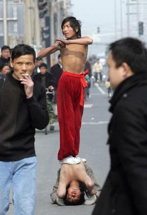 Boys giving a performance. (Goh Chai Hin/AFP/Getty Images)