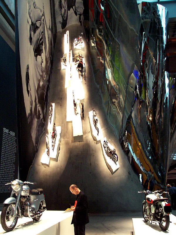 The Art of the Motorcycle exhibit at Guggenheim Las Vegas. The exhibition was extremely popular, but critics felt it purely entertaining rather than enlightening. (CC BY SA 2.0)