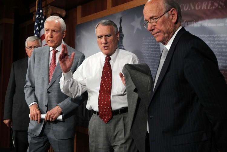 <a><img src="https://www.theepochtimes.com/assets/uploads/2015/09/117734272_Republicans.jpg" alt="Sen. Mike Enzi (R-Wyo.), Sen. Orrin Hatch (R-Utah), Senate Minority Whip Sen. Jon Kyl (R-Ariz.), and Sen. Pat Roberts (R-Kan.) attend a news conference June 30 on Capitol Hill." title="Sen. Mike Enzi (R-Wyo.), Sen. Orrin Hatch (R-Utah), Senate Minority Whip Sen. Jon Kyl (R-Ariz.), and Sen. Pat Roberts (R-Kan.) attend a news conference June 30 on Capitol Hill." width="320" class="size-medium wp-image-1801518"/></a>