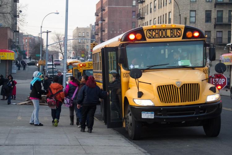 <a><img class="size-large wp-image-1772111" title="20130109School+bus+students_BenC_2232-Students exit a school bus in front of their school in the Bronx on Jan. 9, 2013. Looks like these students will have to find other ways to get to school, come this Wednesday morning. (Benjamin Chasteen/The Epoch Times)" src="https://www.theepochtimes.com/assets/uploads/2015/09/20130109School+bus+students_BenC_2232.jpg" alt="Students exit a school bus in front of their school in the Bronx on Jan. 9, 2013. Looks like these students will have to find other ways to get to school, come this Wednesday morning. (Benjamin Chasteen/The Epoch Times)" width="590" height="393"/></a>