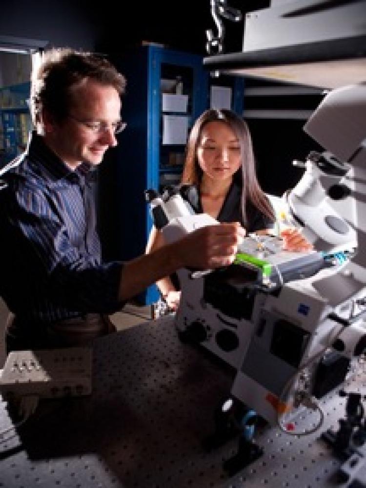 <a><img src="https://www.theepochtimes.com/assets/uploads/2015/09/ArndPralle10.jpg" alt="Doctoral student Heng Huang (right) and physics professor Arnd Pralle recently discovered a method to make worms reverse course using heated, magnetic nanoparticles. (Courtesy of University of Buffalo.)" title="Doctoral student Heng Huang (right) and physics professor Arnd Pralle recently discovered a method to make worms reverse course using heated, magnetic nanoparticles. (Courtesy of University of Buffalo.)" width="320" class="size-medium wp-image-1816982"/></a>