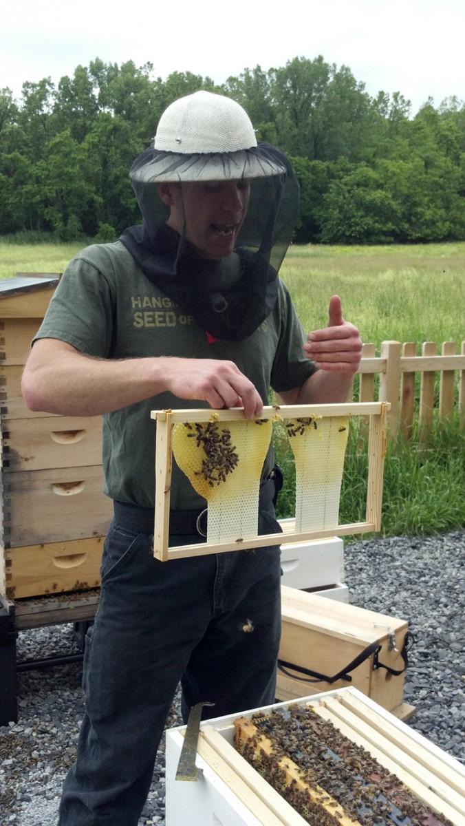 <a><img class="wp-image-1786455" title="Colin Coyne explains honeybees" src="https://www.theepochtimes.com/assets/uploads/2015/09/Coyne2.jpg" alt="Colin Coyne explains honeybees" width="210"/></a>