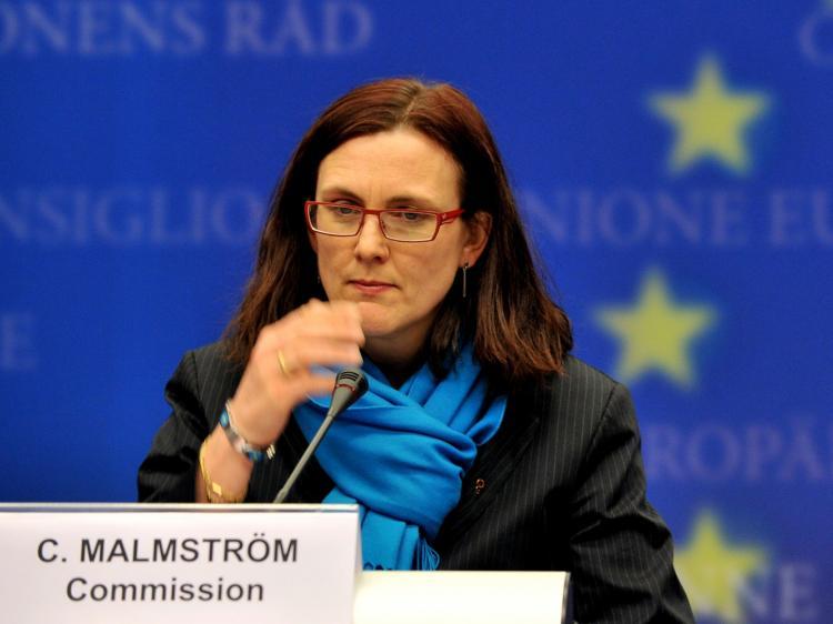 <a><img src="https://www.theepochtimes.com/assets/uploads/2015/09/EUROCOMMISSION-97046365.jpg" alt="EU commissioner for Home Affairs Cecilia Malmström gives a press conference after the first session of the Justice and Interiors Affairs first day council on Feb. 25 at the European Commission Headquarters in Brussels. (Georges Gobet/AFP/Getty Images)" title="EU commissioner for Home Affairs Cecilia Malmström gives a press conference after the first session of the Justice and Interiors Affairs first day council on Feb. 25 at the European Commission Headquarters in Brussels. (Georges Gobet/AFP/Getty Images)" width="320" class="size-medium wp-image-1822214"/></a>