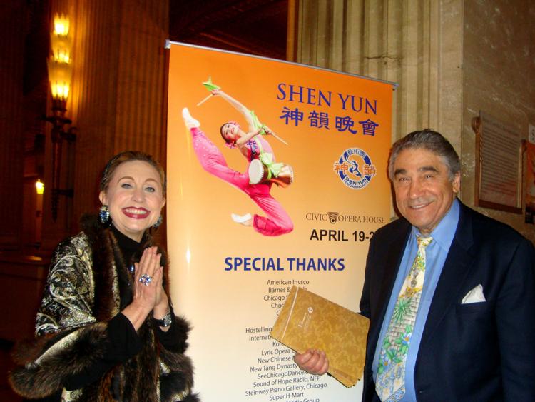 <a><img class="size-medium wp-image-1788621" title=" Natel Matschulat Gouletas (left) and Nick Gouletas (right) at the Civic Opera House in Chicago. (Catherine Wen/The Epoch Times) " src="https://www.theepochtimes.com/assets/uploads/2015/09/Natel_and_nick.jpg" alt="" width="350" height="262"/></a>