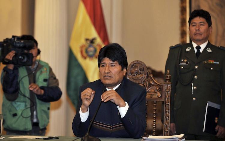 <a><img class="size-full wp-image-1785084" title="Bolivian President Evo Morales speaks during a press conference at the presidential palace Quemado, in La Paz on July 2. (Aizar Raldes/AFP/GettyImages)" src="https://www.theepochtimes.com/assets/uploads/2015/09/morales147730589.jpg" alt="" width="750" height="470"/></a>