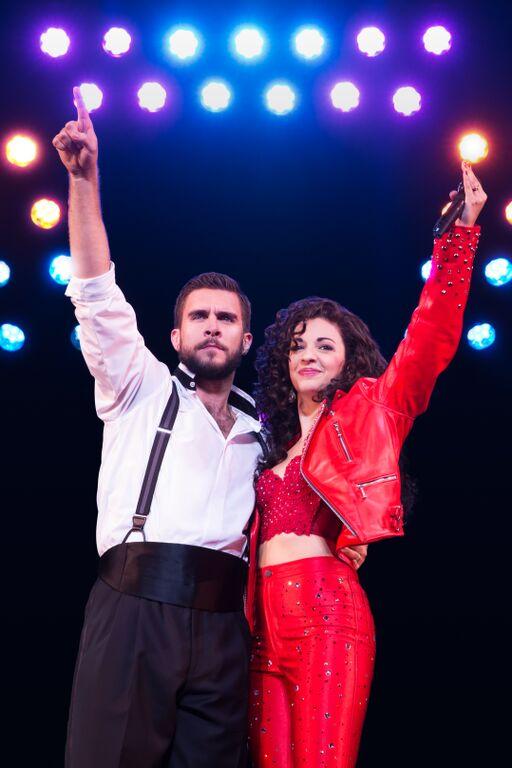 Josh Segarra and Ana Villafañe as Emilio and Gloria Estefan in "On Your Feet!" (Matthew Murphy)