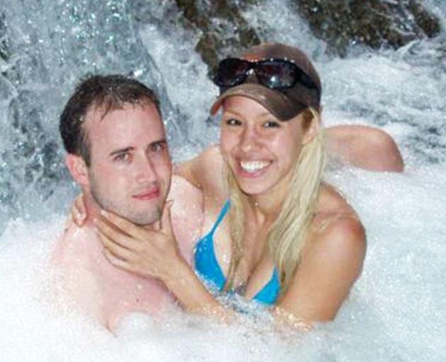 Arias and Travis Alexander in a file photo. (Myspace)