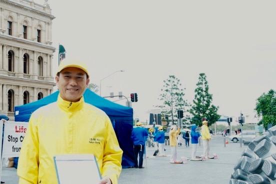 Steven Zhang, in Brisbane Square, on July 16, 2016. (Emily Wang)