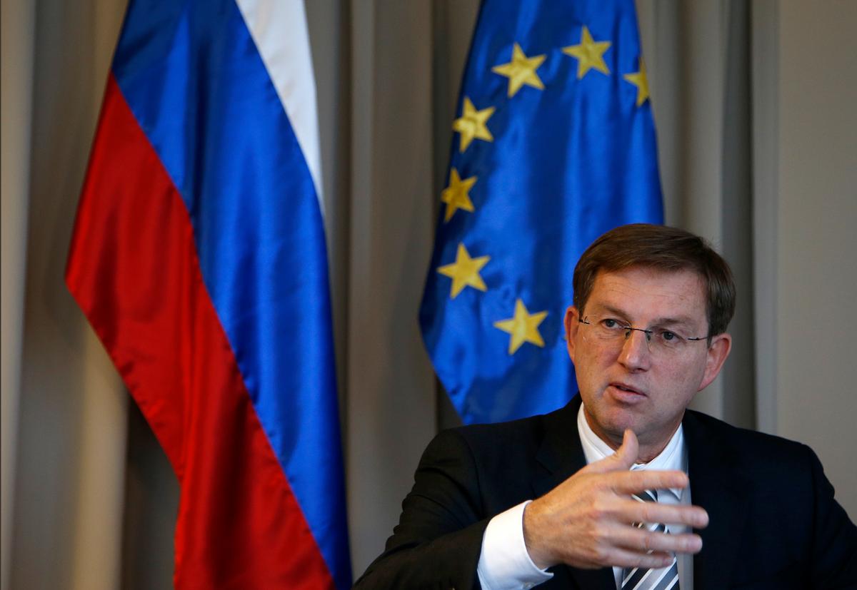 Slovenian Prime Minister Miro Cerar during an interview with the Associated Press, in Ljubljana, Slovenia on Nov. 28, 2016. (AP Photo/Darko Vojinovic)
