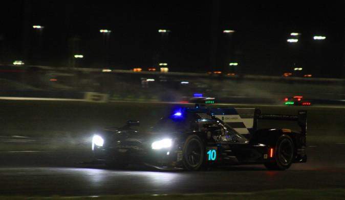 Max Angelelli was leading when a pit-crew penalty cost him one position. (Chris Jasurek/Epoch Times)