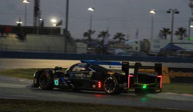 Ricky Taylor in the #10 WTR Cadillac wasted no time, retaking the overall race lead shortly after racing resumed. (Chris Jasurek/Epoch Times)