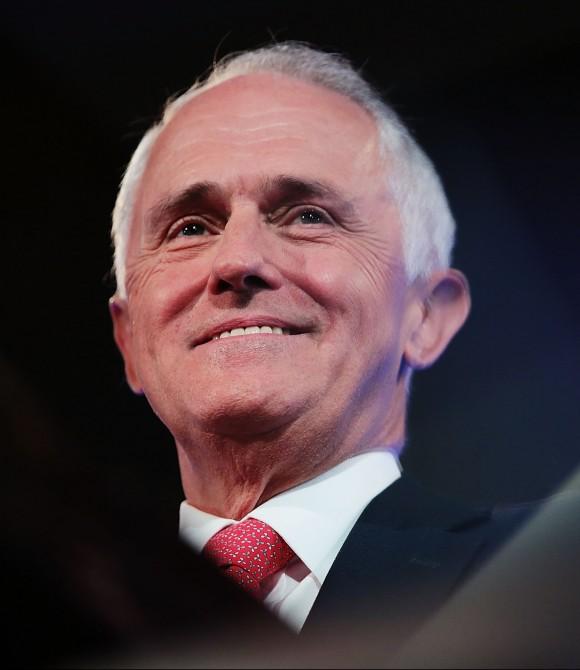 Malcolm Turnbull delivers his National Press Club address in Canberra, Australia on Feb. 1, 2017. (Stefan Postles/Getty Images)