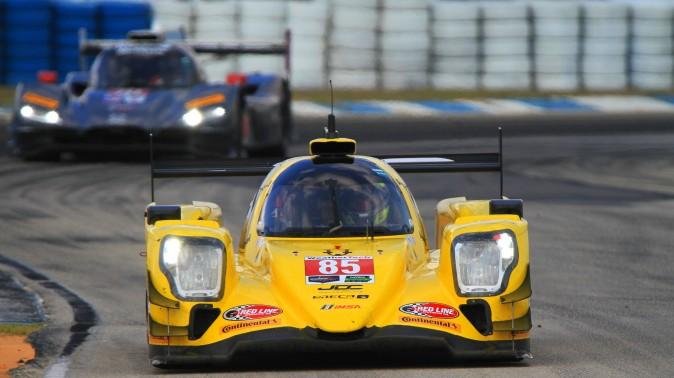 Stephen Simpson in the #85 JDC-Miller Oreca-Gibson was quickest of the LMP2 prototypes. (Chris Jasurek/Epoch Times)