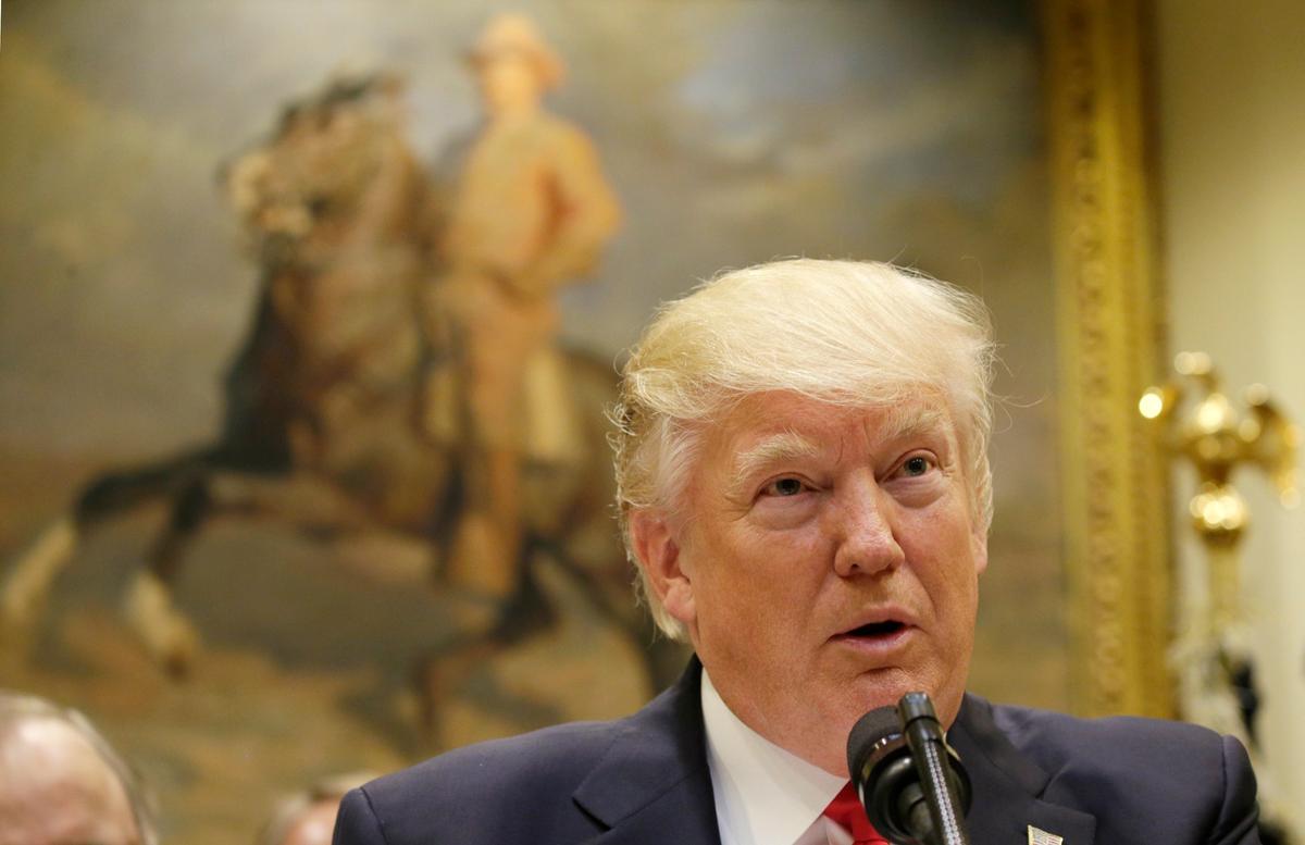President Donald Trump speaks prior to signing an Executive Order on "Offshore Energy Strategy" at the White House in Washington on April 28, 2017. (REUTERS/Kevin Lamarque)