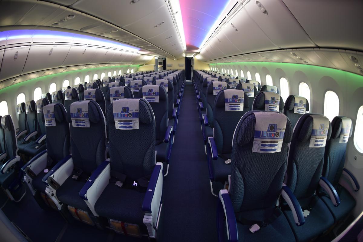 Economy class seats on board a Boeing 787-9 (KAZUHIRO NOGI/AFP/Getty Images)