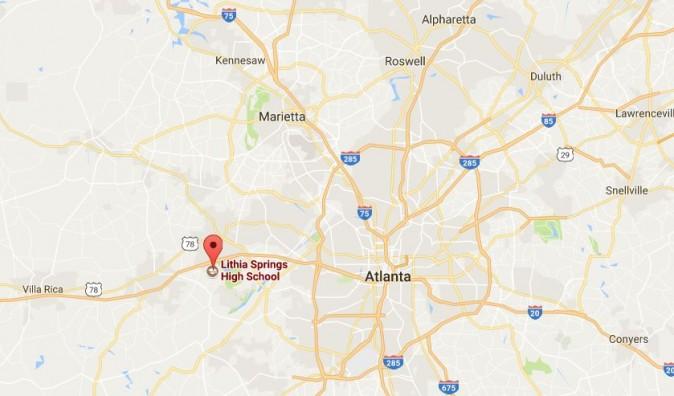 The teacher, who was not named, took the gun into Lithia Springs High School at around 7:15 a.m. on Thursday, The Associated Press reported, citing Hambrick. (Google Maps)