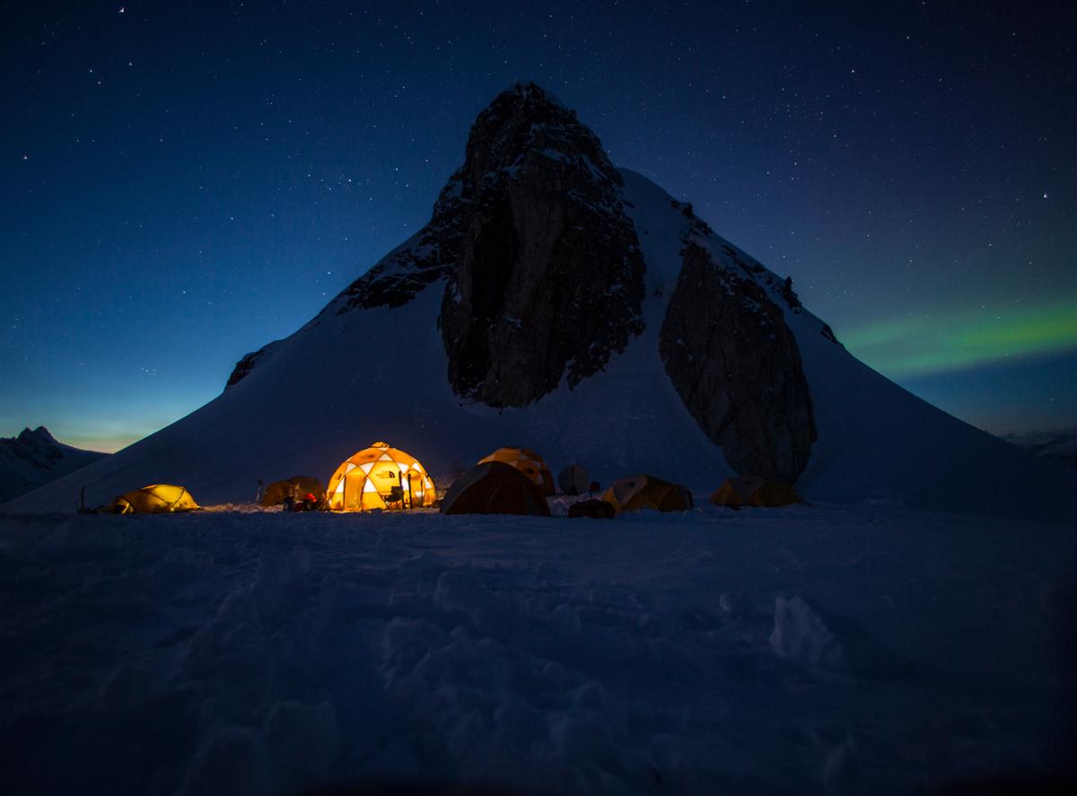 The Northern Lights as seen at the venue for the Red Bull Production Degrees North in Alaska April 22, 2015. (Tero Repo/Red Bull Content Pool)