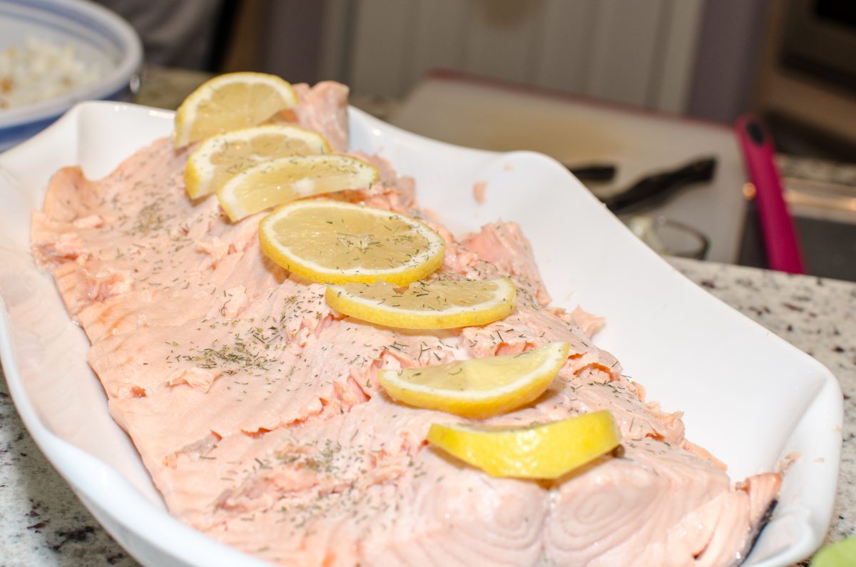 Healthy Poached Salmon For The New Year Coriander Dill Easy   PlatterOfSalmon8994 1200x795 