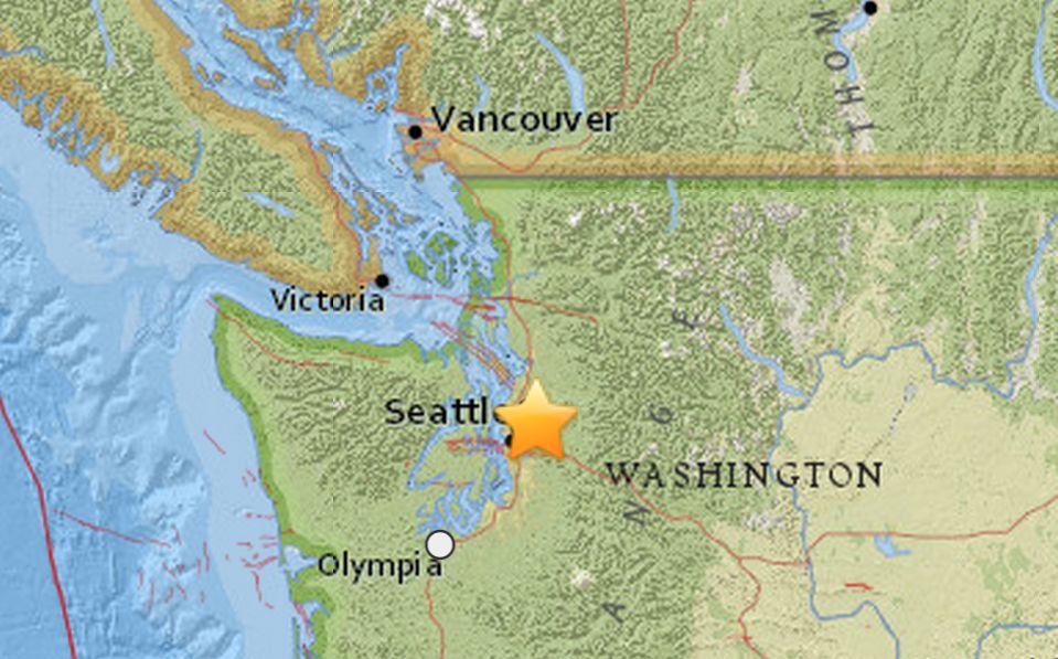 Washington Earthquake Today 3.0 Quake Hits Redmond, Seattle