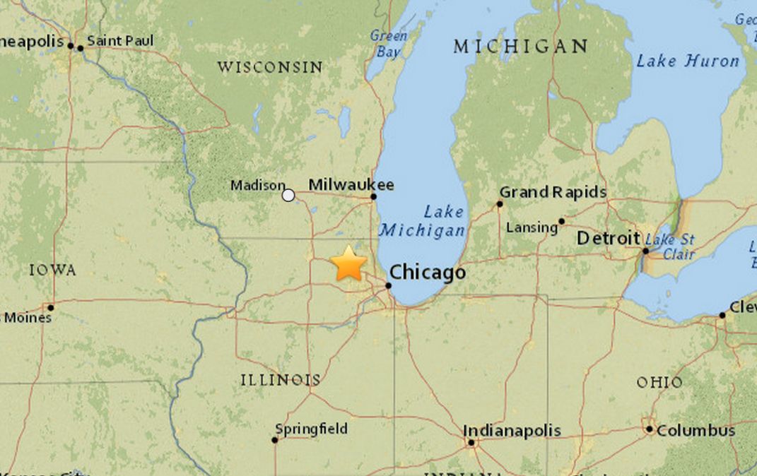 Illinois Earthquake Near Chicago, Crystal Lake, Elgin, Lake in the