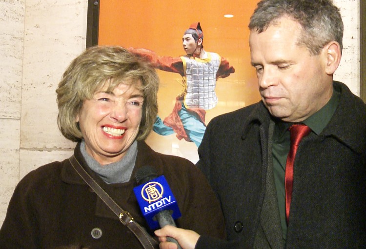 Composer Donna Wyant with Jeffery Wyant, Advertising Executive after Shen Yun Performing Arts Friday evening performance at Lincoln Center. ( Courtesy of NTD Television)