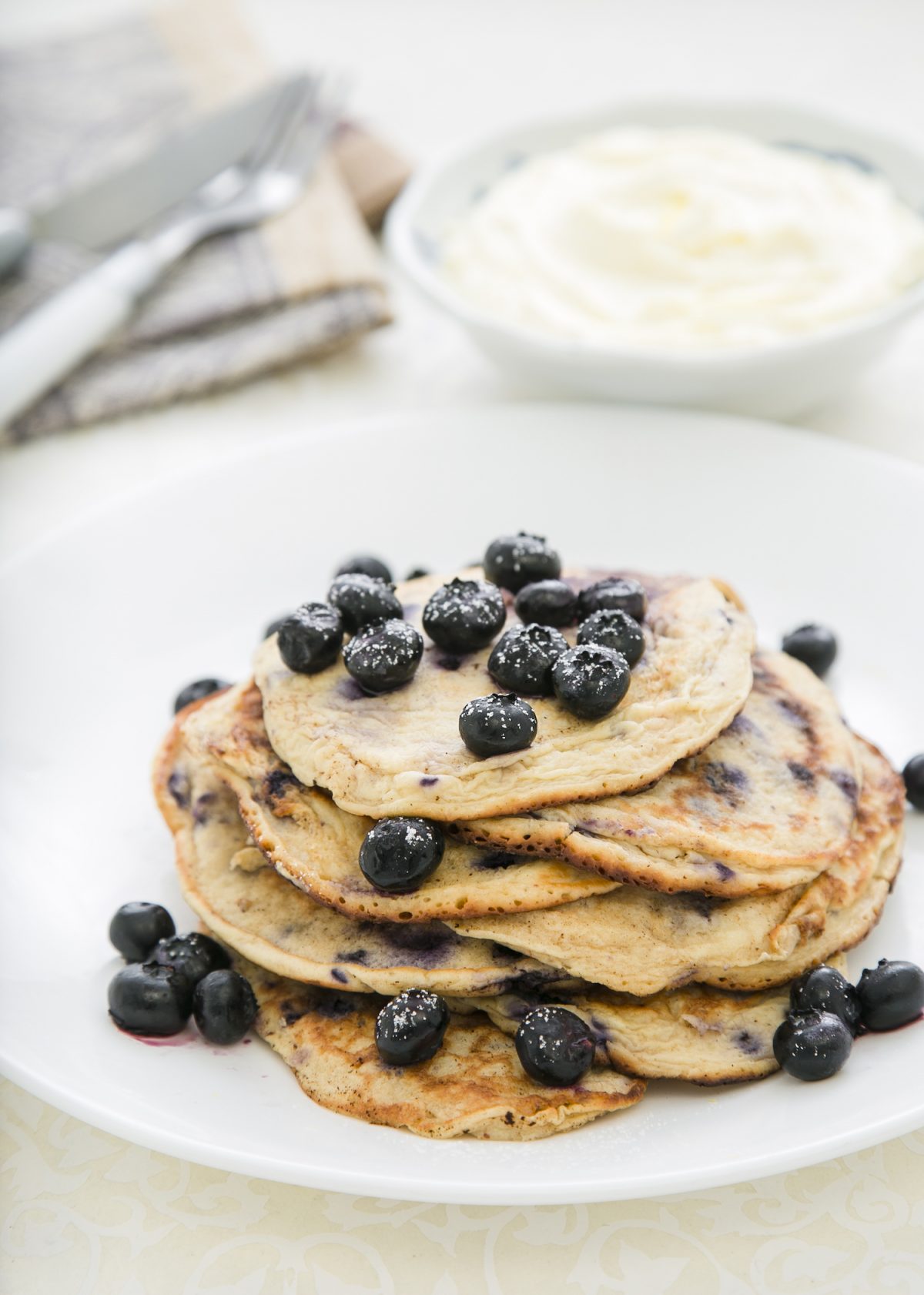 Blueberry Ricotta Pancakes With Lemon Cream | Citrus | Valerie Aikman ...