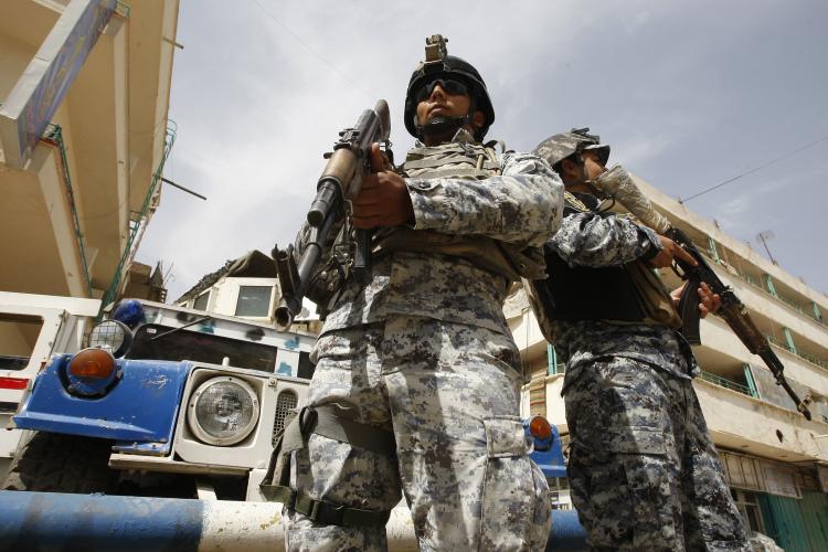 Heightened security is seen on the streets of the Iraqi capital Baghdad on May 8. (Sabah Arar/AFP/Getty Images)