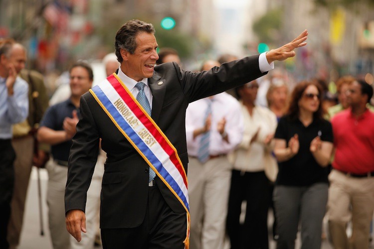 Gov. Andrew Cuomo marches in the New York Labor Day Parade in Midtown Manhattan on Sept. 10.  (Chip Somodevilla/Getty Images)