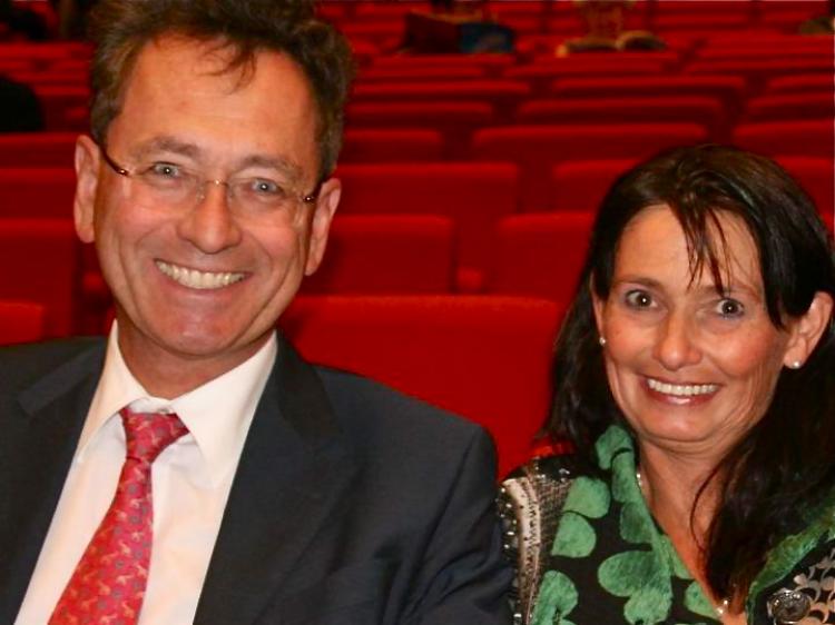 Dr. Schreiner and Ms. Pauschenwein at the Wiener Stadthalle. (Alexander M. Harmle/The Epoch Times)