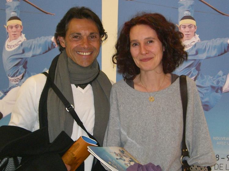 Stephane Cabaret with Anne Ruiz at Shen Yun Performing Arts, in Paris. (The Epoch Times)
