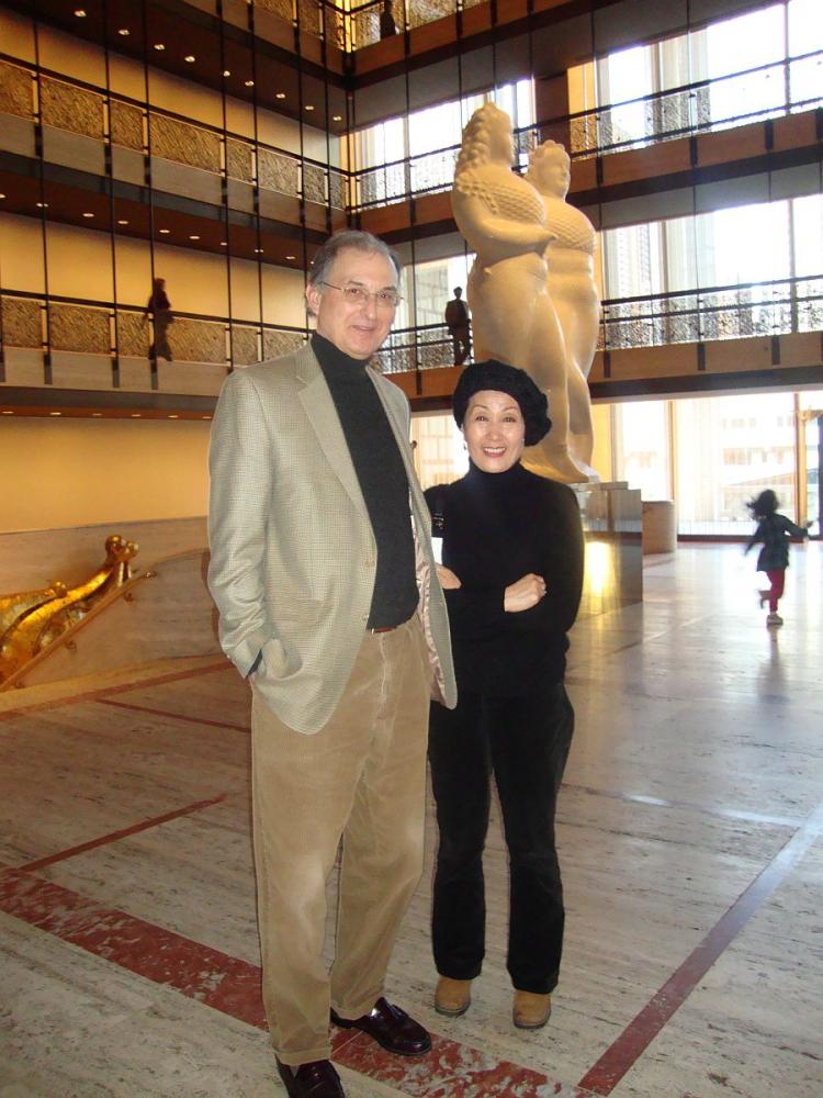 Joel and Myung Nagy enjoy the presentation of Shen Yun Performing Arts in New York. Mr. Nagy is an English professor from Connecticut. (Epoch Times Staff)