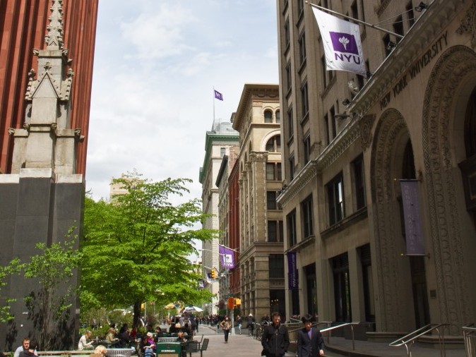 The NYU Student Services building on Mercer Steet