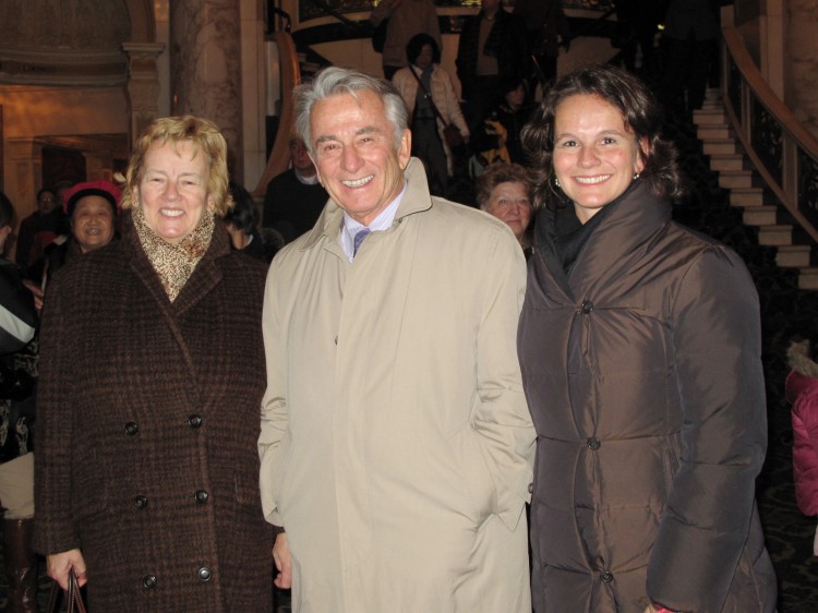 Mirjana Kostich (L) George Kostich, and Natalie Kostich (R) attend Shen Yun