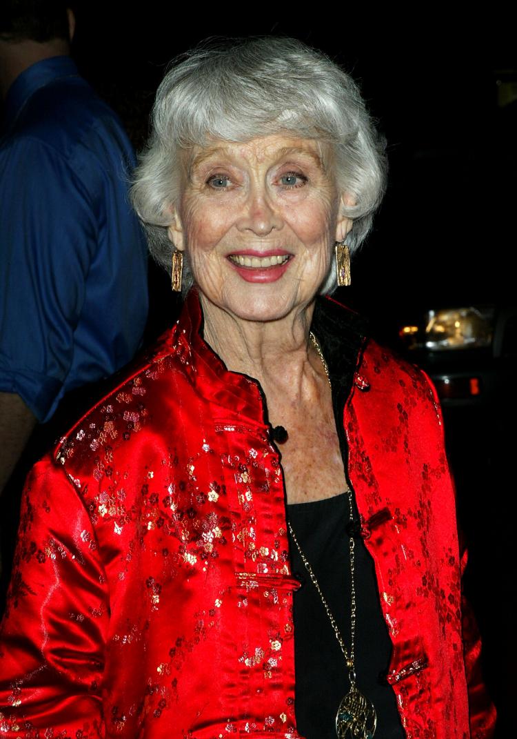 Betty Garrett arrives for the William Holden Wildlife Foundation's 20th Anniversary 'Broadway goes to the Movies' concert held at the Los Angeles International Cultural Centre Theatre on Nov. 1, 2003 in Los Angeles. (Frazer Harrison/Getty Images)