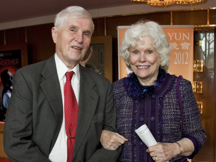 Doris Buffett (R) and Josiah Rowe attend Shen Yun Performing Arts