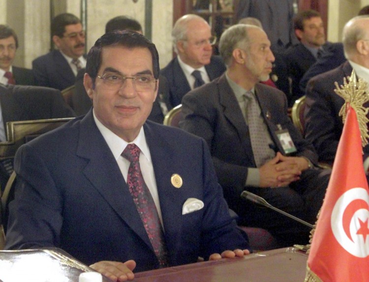 Former Tunisian President Zine el-Abidine Ben Ali attends the start of the Arab summit at the Phoenicia hotel in Beirut in 2002. (Ramzi Haidar/AFP/Getty Images)