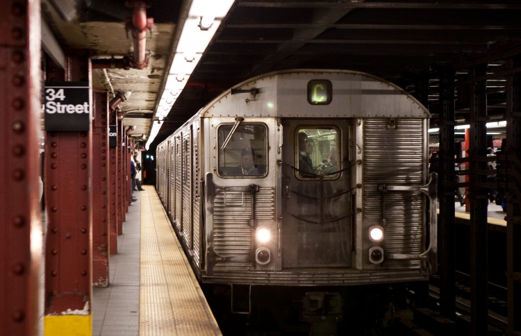 A New York City subway train is seen pulling into a station in this file photo. (Amal Chen/The Epoch Times)