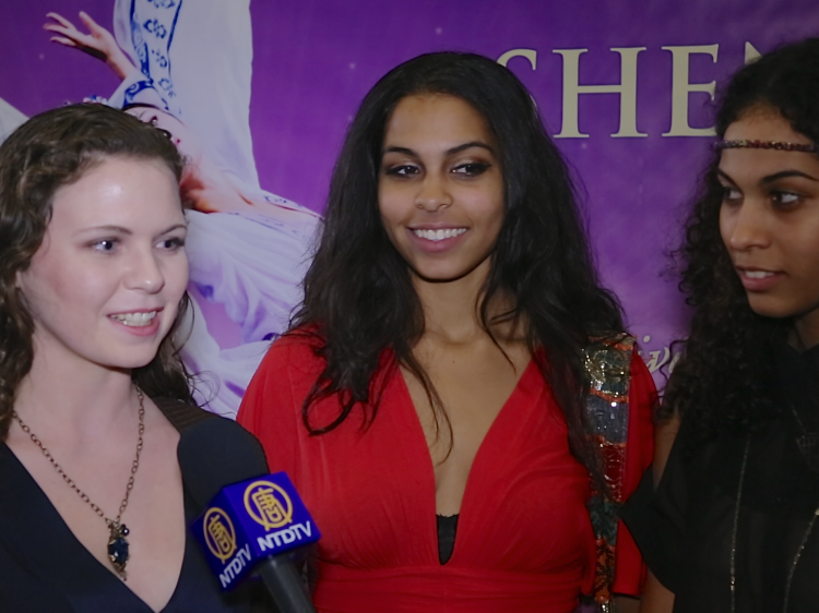 Angelica Abrams, Jocelyn Zelaya and Elissa Brock all enjoyed their evening at Shen Yun