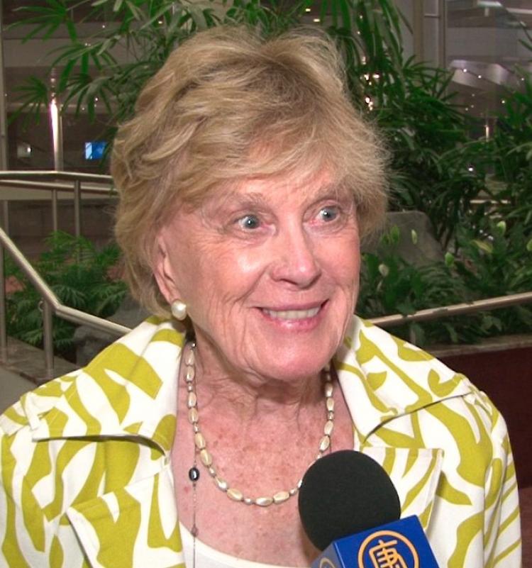 Retired television fitness guru Debbie Drake thought Shen Yun was a 'masterpiece' (NTD Television)