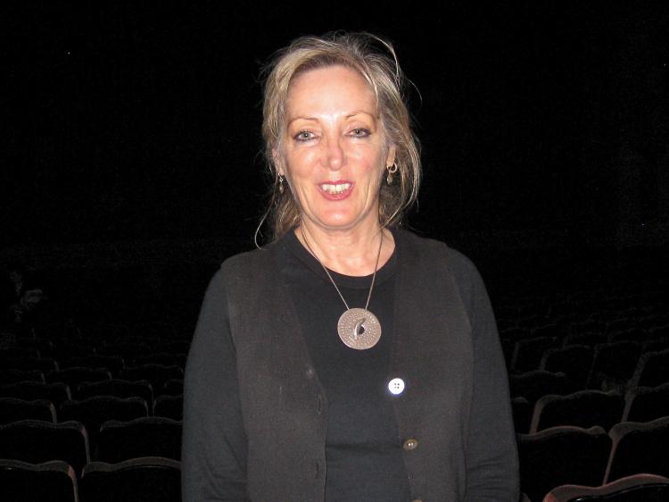 Wendy Gray, the head of languages at a local Girls High School, at a mid-week matinee session at Sydney's Capitol Theatre, Feb 23. (De Ming/The Epoch Times)