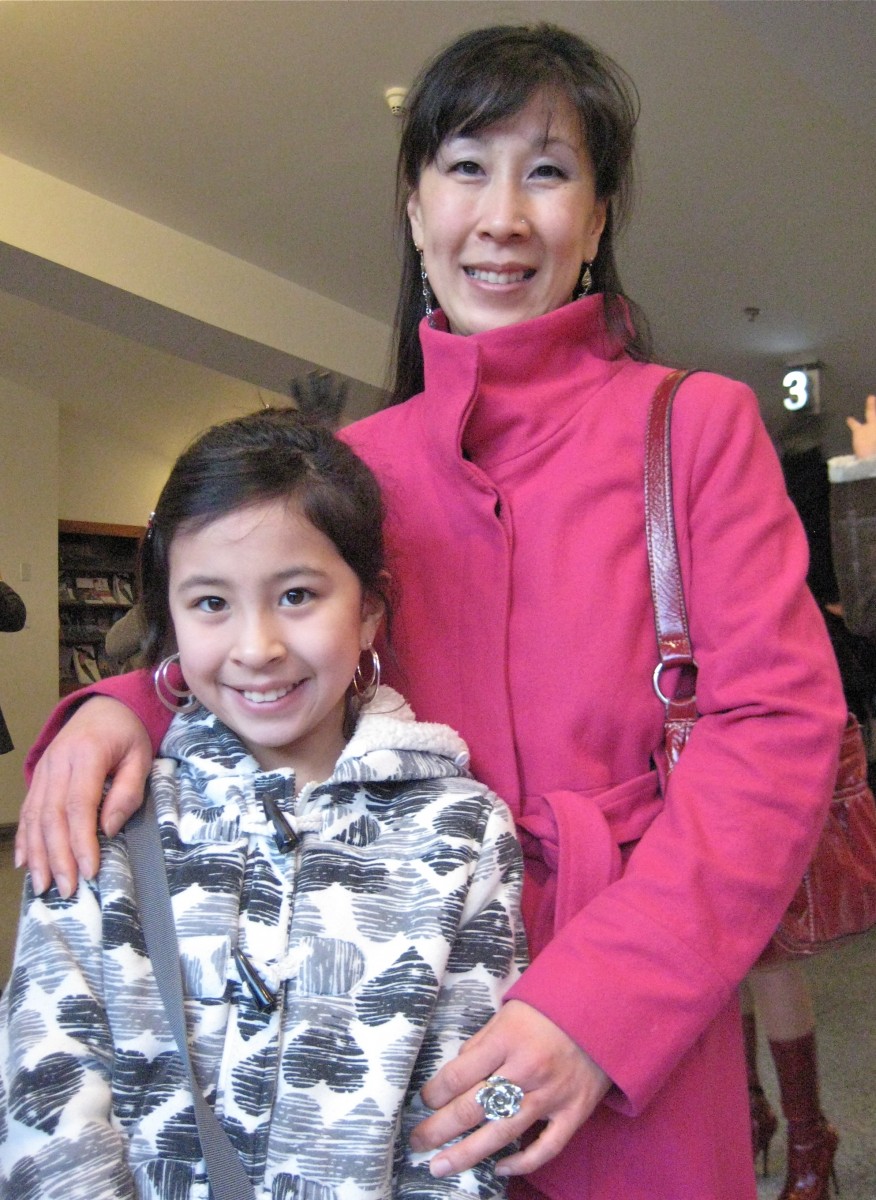 Amy Chang and her daughter Riley at the Saturday afternoon performance of Shen Yun