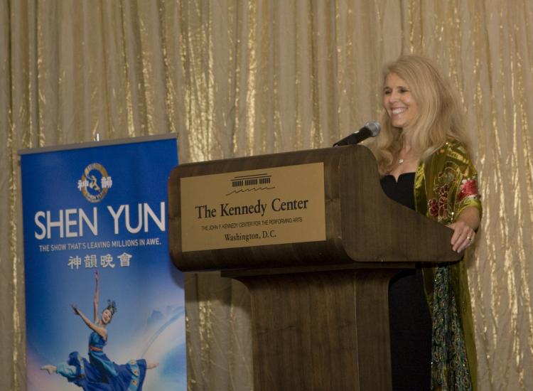 Annette Lantos Tellemann-Dick, at a reception, after the Shen Yun Performing Arts' show at the Kennedy Center Opera House. (Lisa Fan/The Epoch Times)