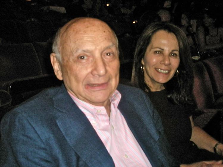 Arnold Fulton with Ms. Nurdron at Shen Yun Performing Arts in London. (Jingwen Wang/The Epoch Times)