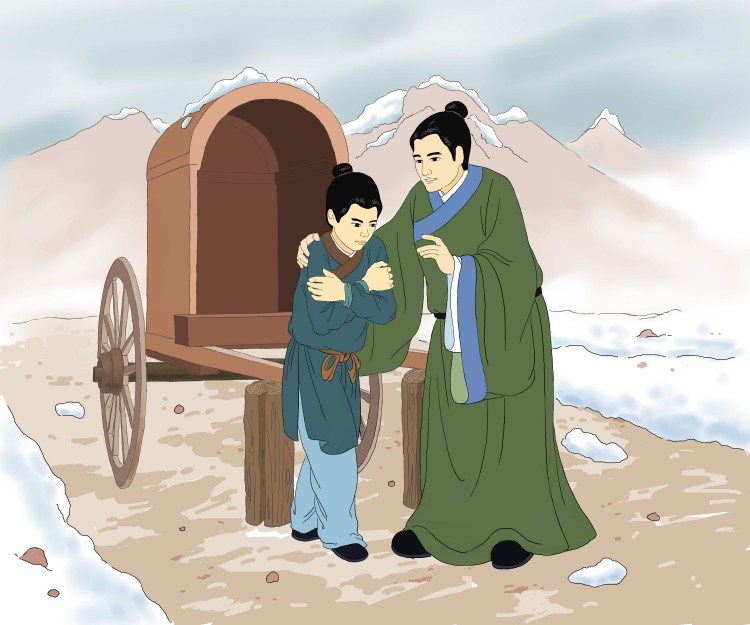 Min Deren speaks to his son Ziqian