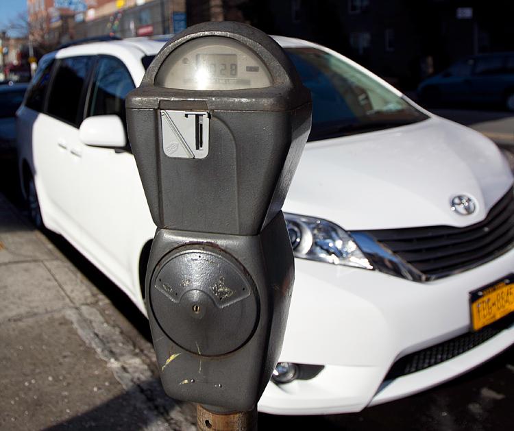 METER HIKE: A New York City parking meter on Monday, the day that parking meter prices were raised. (Phoebe Zheng/The Epoch Times)