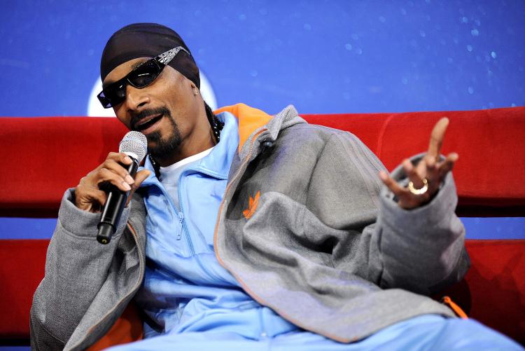 Rapper Snoop Dogg visits BET's 106 & Park at BET Studios on March 15 in New York City (Rob Loud/Getty Images)