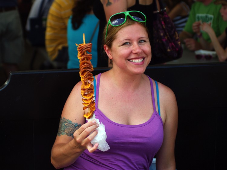 GRAZIN' STICK FOODS: At fairs across of America, whatever you could eat with a fork can now be found on a stick. (Courtesy of Wisconsin State Fair)