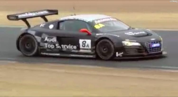 The winning #8 Audi in action during the Bathurst 12 Hour. (Screenshot from UStream.com)